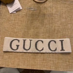 SOLD! Gucci White Elastic Headband